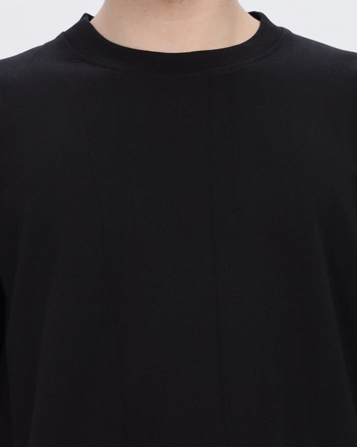 Solids: Black Oversized T-shirt - Image 2