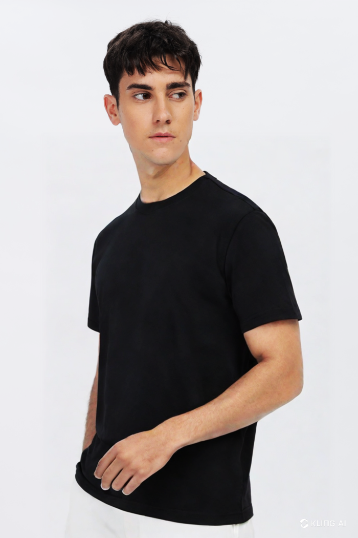 Solids: Black Regular Fit T-shirt