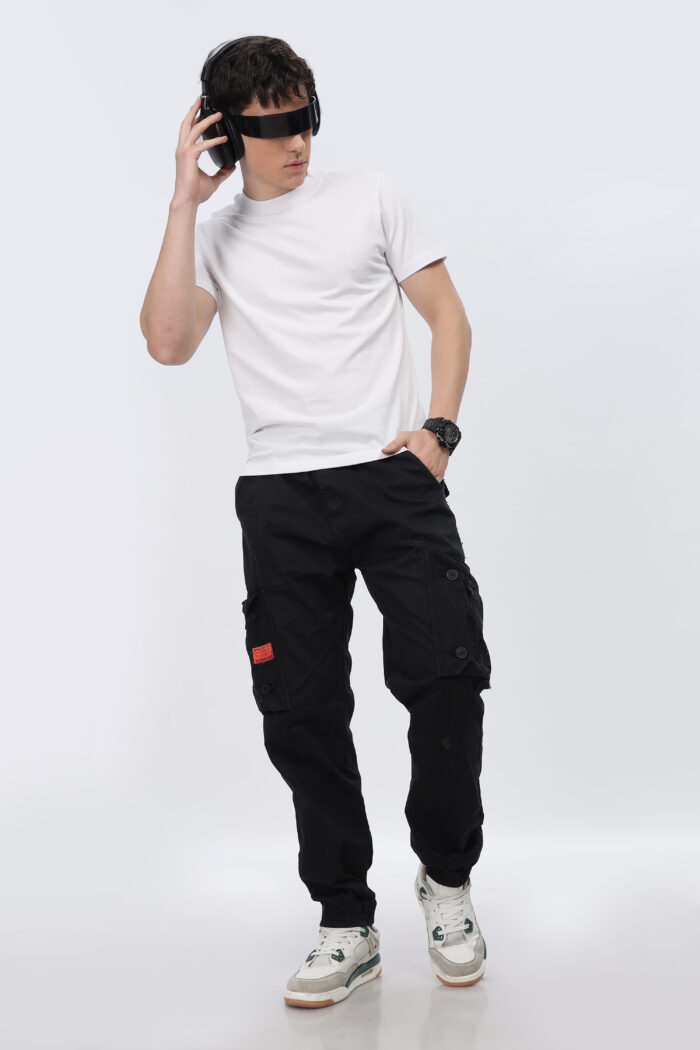Solids: White Regular Fit T-shirt - Image 3