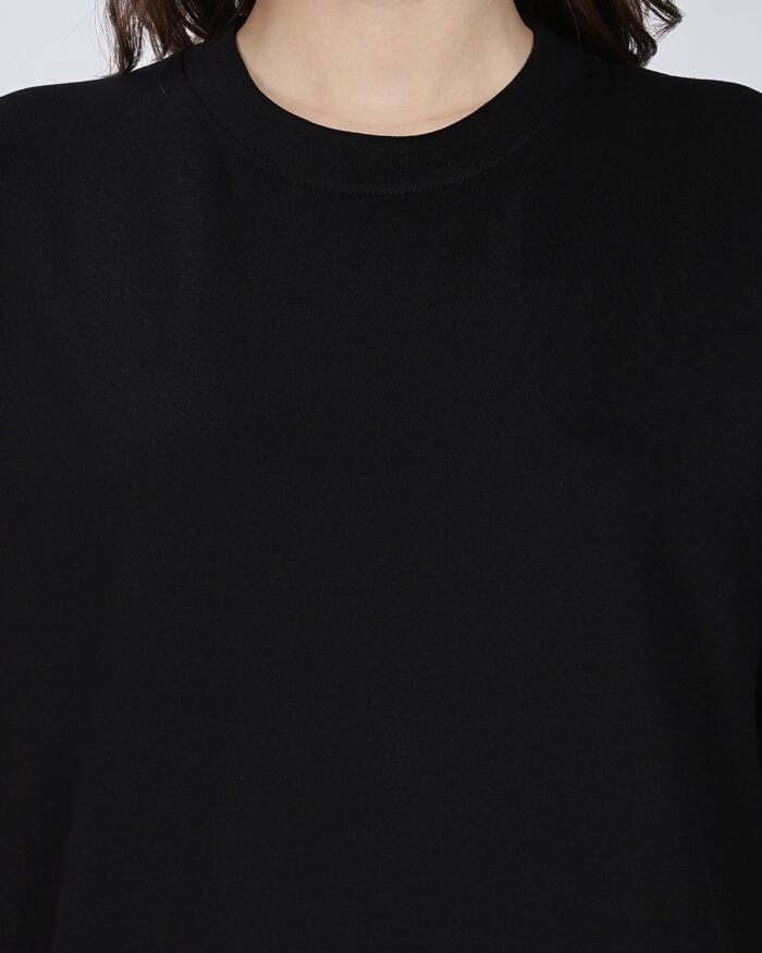 Solids: Black Oversized T-shirt - Image 2