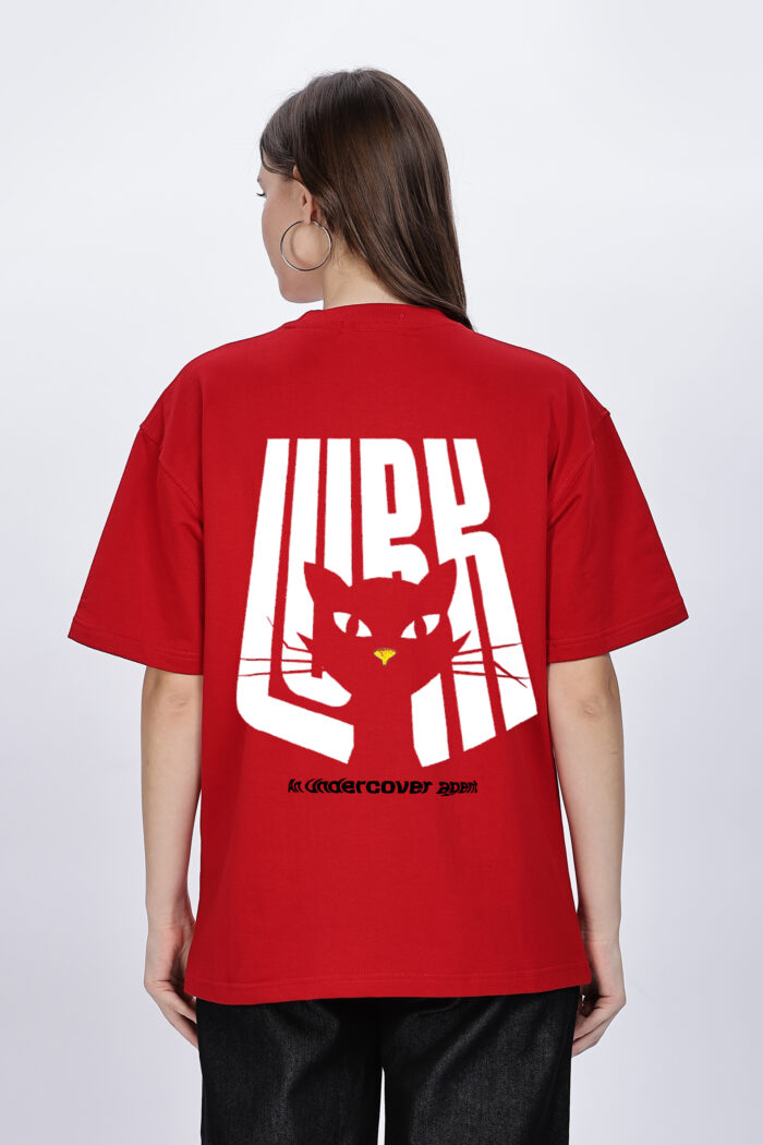 Lurk: Women Red Oversized T-shirt