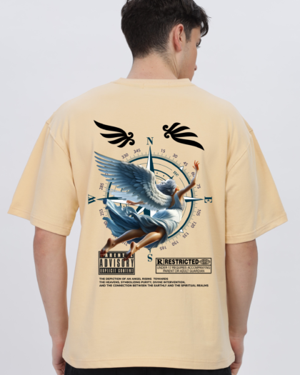 Ascend: Men Beige Oversized T-shirt