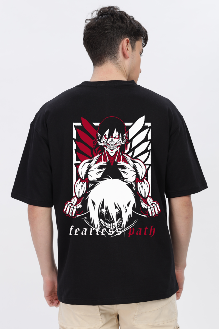 Fearless: Men Black Oversized T-shirt