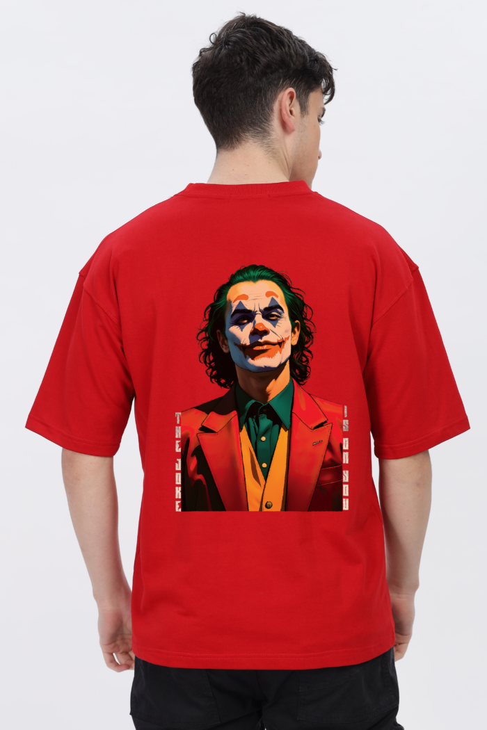 Jocker: Men Red Oversized T-shirt