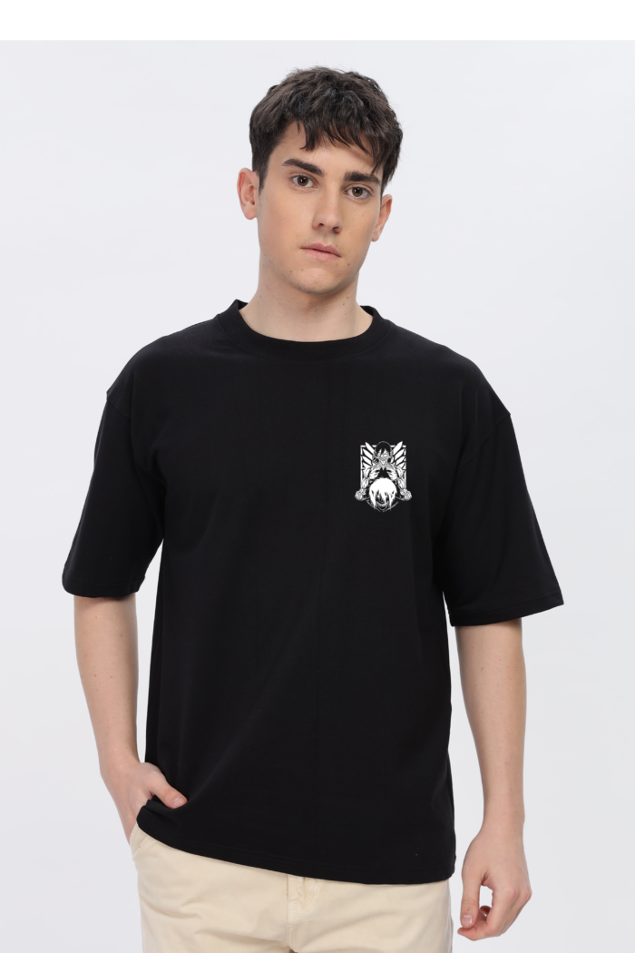 Fearless: Men Black Oversized T-shirt - Image 2