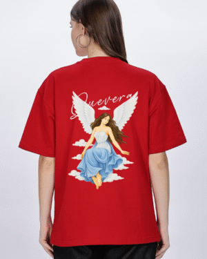 Quevera : Women Red Oversized T-shirt
